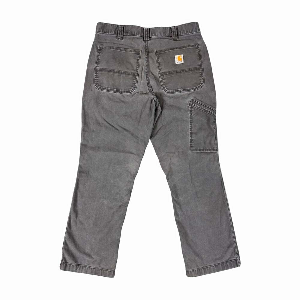 Carhartt 103279 Relaxed Fit Rugged Flex Gray Canvas Work Pants Men's 32x30
